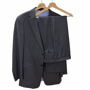 Tommy Hilfiger Charcoal Grey Pin Striped Suit 42L